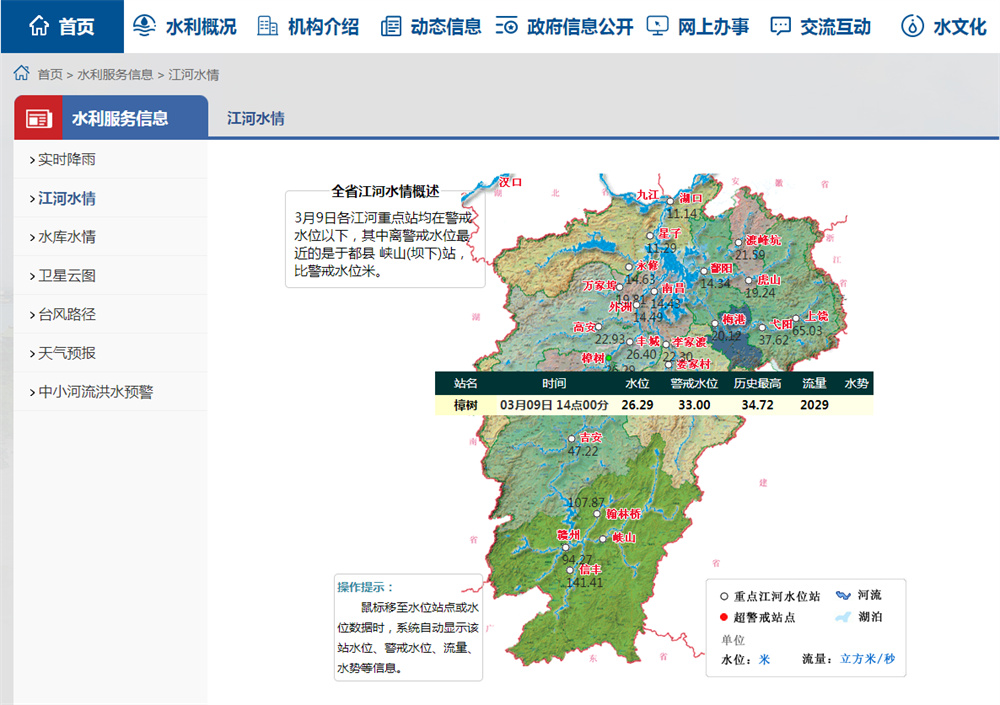 樟樹(shù)水情2022.3.9