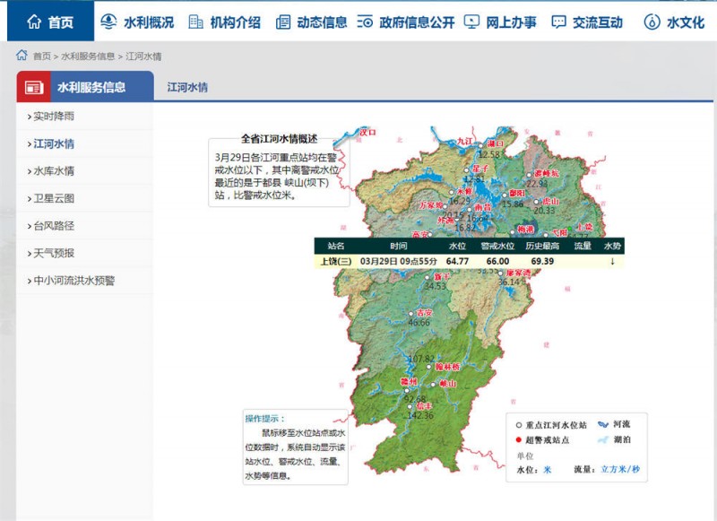 上饒水情2022.3.29