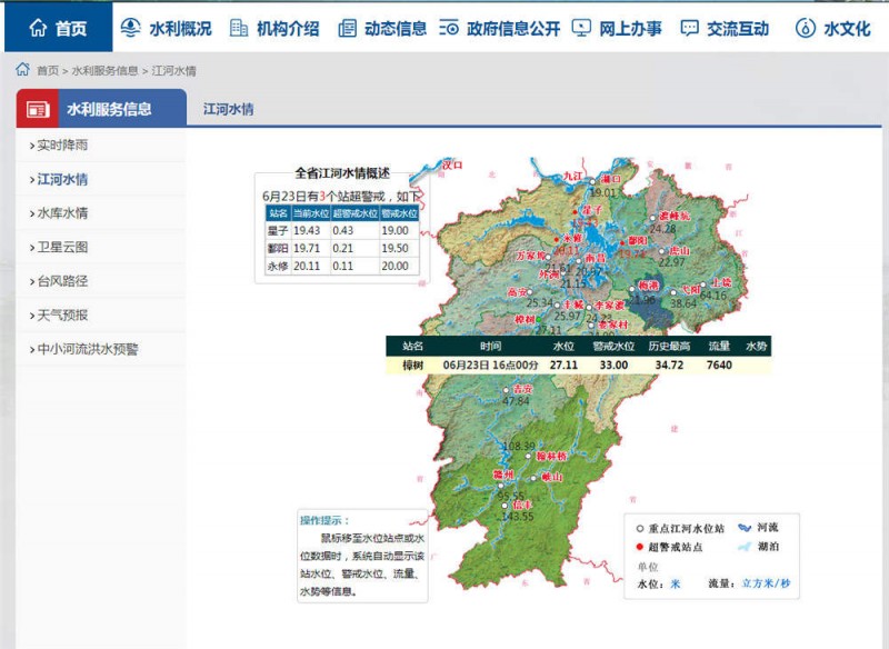 樟樹水情2022.6.23